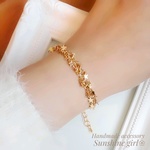 再販24❣ Twinkle star bracelet .｡.:* 星のブレスレット☆彡春夏流星ゴールド/プレゼント/ペアブレスレット パール/変形揺れるゆらゆら           
