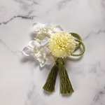 ピンポンマム 胡蝶蘭　セット　タッセル付き  white