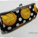 再販＊がま口ﾍﾟﾝｹｰｽ・ﾒｶﾞﾈｹｰｽ＊biscuit＊black