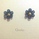 ガラスの花　（アッシュネイビー・ハナビラ６枚）