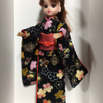 リカちゃん 着物㉕ （振袖＋帯）