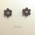 ガラスの花　（ブラック・ハナビラ６枚）