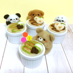 受注＊ココットスイーツをギュッ！なピンクッション☆羊毛フェルト
