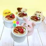 受注＊ココットスイーツをギュッ！なピンクッション2☆羊毛フェルト