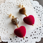 再* ダブルハートショコラピアス/イヤリング 