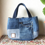 ラウンドbag(デニムパッチ)m182