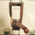 木製 壁掛けコーヒーミル風♡(ホワイト)