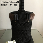 スタッズ&ファー バケツ型バッグ