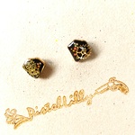 No.7391 送料込♥金縁ダイヤモンドピアス