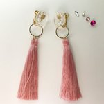 2way‼︎ clear and tassel* pearl/pink*