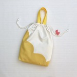 お着替え・体操服袋 □■ スカラップ切り替え・イエロー □■ 入園入学グッズ
