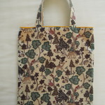 ぺったんこバッグ*リバティ*Doe A Deer *クリームホワイト*32×28㎝
