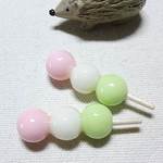 再販３＊３色団子なブローチ