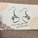 ダブルパールハートピアス