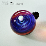 【cosmic town】1点物 宇宙モチーフガラスペンダント / ネックレス  ギフトボックス & 鹿革紐付【オパール入り】