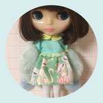 猫ちゃんワンピース&マフラーソックスSET♡ミント