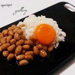 生卵掛け納豆ご飯❤iPhone6 スマホカバー スイーツデコ