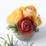 貝殻の薔薇を可愛い小鉢に