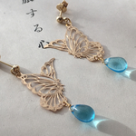 再販×25  イロアソビ　水のしずく　アゲハ　蝶　　ピアス