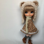 ブライス くまちゃん帽子＊ワンピースセット