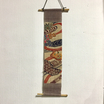 【送料無料】手染め紅型／ネパール麻の壁飾り