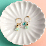 ふんわりミントのイヤリング