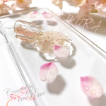 再販×2＊ほろ酔い桜色 ”こぼれちゃった 金粉舞う 桜のお酒” iPhoneケース/カバー＊他機種応相談