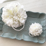 親子でお揃い2個セット♡コサージュ White