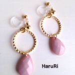 Ring～桃色～ノンホールピアス