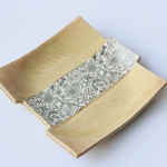 角皿(中)　貼り合わせ（栗毛色）　12-0144