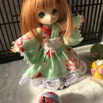オビツ11サイズ着物ドレス  梅わかくさ
