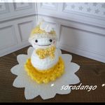 お花雪だるまちゃん（黄色）