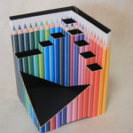 Ｐｅｎ-Ｃｕｂｅ（ペンキューブ）　折り加工済／色鉛筆2／メモ300枚付き