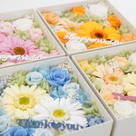 再販×2【送料無料】ボックスフラワー＊プリザーブドフラワー＊ガーベラ＊花＊フラワーギフト＊結婚祝い＊誕生日プレゼント＊ウェディング＊両親贈呈品＊wedding