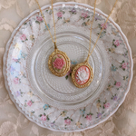 vintage rose necklace