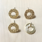 GOLD ROUND FOOP PIERCE  PARTS