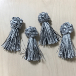 GRAY BLACKMIX TASSEL FRINGE PARTS