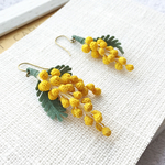 ［ミモザの日＊限定プライス］布花【mim＊sa】 / アシンメトリー２房、グリーン