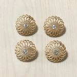 ANTIQUE GOLD FLOWER DESIGN BUTTON PARTS
