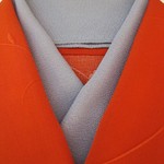 値下げ【新品】ポリエステルちりめん半衿(パープルグレー)