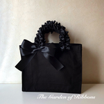  【SALE】¥4000→¥2500☆A4☆ラッフルハンドルバッグ☆ブラック☆学校行事☆冠婚葬祭【セール】