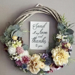  'rustic wedding' wreath   bouquet ＊アンティーククリームダリアのリースブーケ