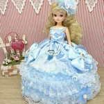 リカちゃん お姫様ドレス 一点物☆ブルー