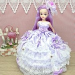 リカちゃん お姫様ドレス 一点物☆パープル