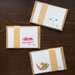 つぶらな瞳がたまらないＫｅｉちゃんミニメッセージカードセット ３組セット『白猫(小)』『シマシマ猫(小)』『虹猫(小)』