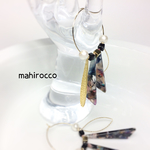 【再販】大人マーブルのジャラジャラフープピアス