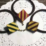 選べる3カラー☆ゴールドストライプチョコのヘアゴム