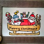 ご依頼品*ステンドグラス風*クリスマス・ソリ&・お雛様♪