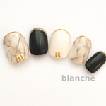 BLANCHE★モノトーン大理石ネイル