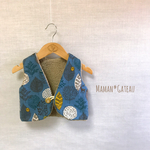 森のベビーリバーシブルボアベスト